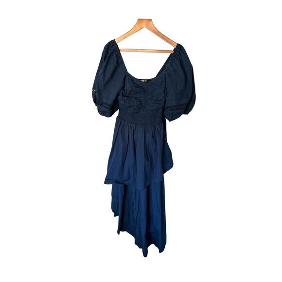 Ramy Brook Dress Balloon Sleeve Layered Persephone Midi Size L Retails $456 - Picture 2 of 4